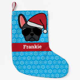 Christmas Black French Bulldog Kleiner Weihnachtsstrumpf