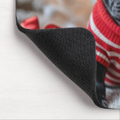 Christmas Black French Bulldog Mousepad (Ecke)