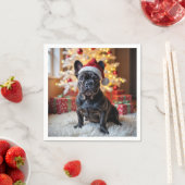 Christmas Black French Bulldog Serviette (Beispiel)