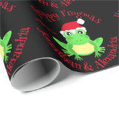 Christmas Black Frog Weihnachtsmannmütze Neuheit Geschenkpapier (Rolleneckpunkt)