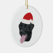 Christmas Black Lab Ceramic Ornament (Rechts)