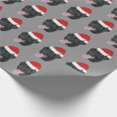 Christmas Black Lab Geschenkpapier (Ecke)