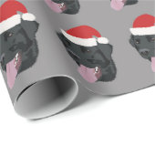Christmas Black Lab Geschenkpapier (Rolleneckpunkt)