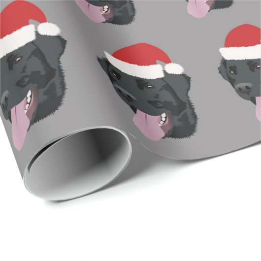 Christmas Black Lab Geschenkpapier (Rolleneckpunkt)