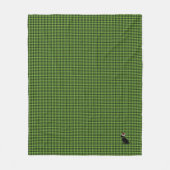 Christmas Black Lab Green Gingham Pattern Festival Fleecedecke (Vorderseite)