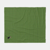 Christmas Black Lab Green Gingham Pattern Festival Fleecedecke (Vorderseite (Horizontal))