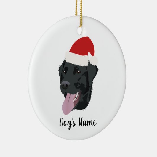 Christmas Black Lab Keramik Ornament (Rechts)