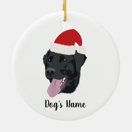 Christmas Black Lab Keramik Ornament (Hinten)