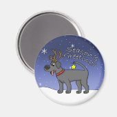 Christmas Black Lab Magnet (Vorderseite/Rückseite)