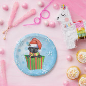 Christmas Black Lab Pappteller (Party)