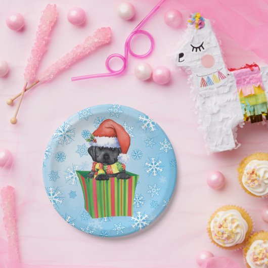Christmas Black Lab Pappteller (Party)