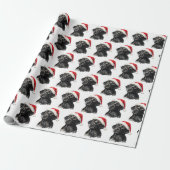 Christmas Black Labrador Geschenkpapier (Ungerollt)