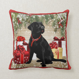 CHRISTMAS BLACK LABRADOR KISSEN