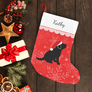 Christmas Black Labrador Puppy Strumpf Kleiner Weihnachtsstrumpf