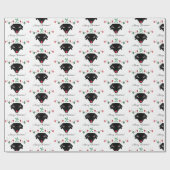 Christmas Black Labrador Retriever Geschenkpapier (Flach)