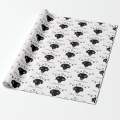 Christmas Black Labrador Retriever Geschenkpapier (Ungerollt)