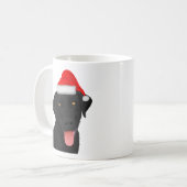 Christmas Black Labrador Retriever Kaffeetasse (Vorderseite Links)