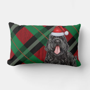 Christmas Black Russian Terrier Dog Holiday Karier Lendenkissen