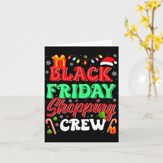 Christmas Black Shopng Family Funny Friday Shopng Karte (Gelbe Blume)