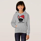 Christmas Black Tan French Bulldog Hoodie (Vorne ganz)