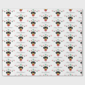 Christmas Black und Tan Dackel Geschenkpapier (Flach)