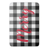 Christmas Black und White Buffalo Kariert Badematte (Vorderseite Vertikal)