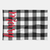 Christmas Black und White Buffalo Kariert Geschirrtuch (Horizontal)