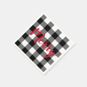 Christmas Black und White Buffalo Kariert Serviette (Ecke)