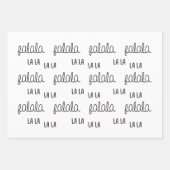 Christmas Black & White Wrapping Paper Geschenkpapier Set (Vorderseite)