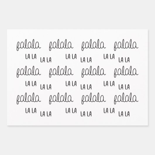 Christmas Black & White Wrapping Paper Geschenkpapier Set (Vorderseite)