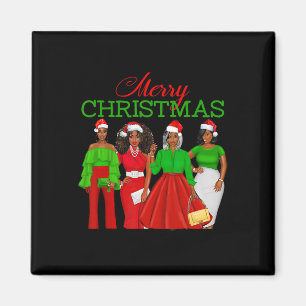 Christmas Black Women African American Weihnachtsm Magnet