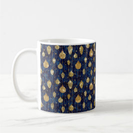 CHRISTMAS BLAUE MIT GOLD FERIENORNAMENS KAFFEETASSE