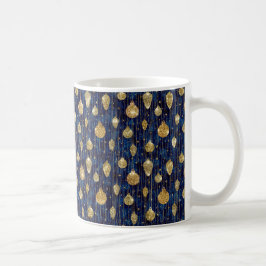 CHRISTMAS BLAUE MIT GOLD FERIENORNAMENS KAFFEETASSE