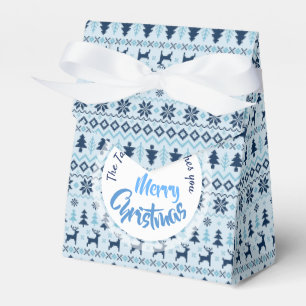 CHRISTMAS Blaues Hirschmuster personalisierte Gef Geschenkschachtel
