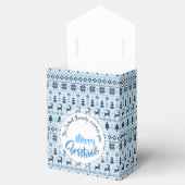 CHRISTMAS Blaues Hirschmuster personalisierte Gefä Geschenkschachtel (Geöffnet)