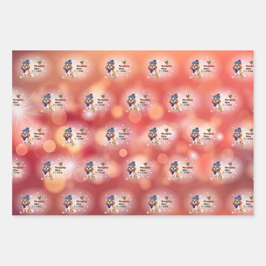 Christmas Blenheim Cavalier King Charles Spaniel Geschenkpapier Set (Vorderseite)