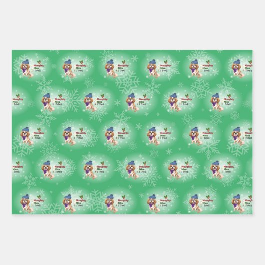 Christmas Blenheim Cavalier King Charles Spaniel Geschenkpapier Set (Vorderseite 2)