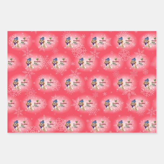 Christmas Blenheim Cavalier King Charles Spaniel Geschenkpapier Set (Vorderseite)