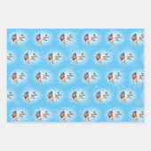 Christmas Blenheim Cavalier King Charles Spaniel Geschenkpapier Set (Vorderseite 3)