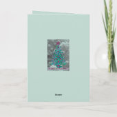 Christmas Blessing for year ahead with tree & gems Karte (Rückseite)