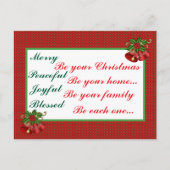 Christmas Blessing Postkarte (Vorderseite)