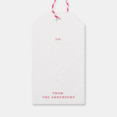 Christmas Blessings Elegant Typography Holiday Geschenkanhänger (Rückseite)