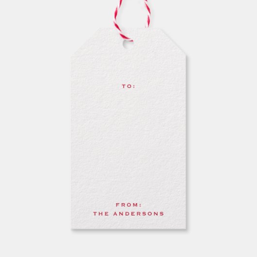 Christmas Blessings Elegant Typography Holiday  Geschenkanhänger (Rückseite)