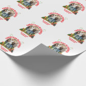 CHRISTMAS BLESSINGS Family Wiedersehen Foto Geschenkpapier (Ecke)