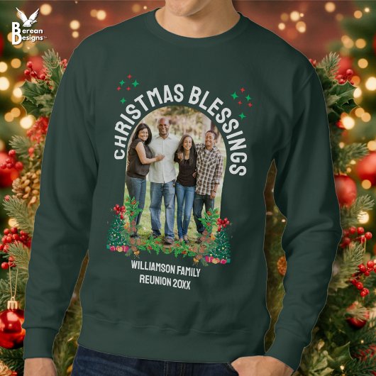 CHRISTMAS BLESSINGS FAMILY WIEDERSEHEN Matching Gr Sweatshirt