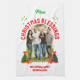 CHRISTMAS BLESSINGS Family Wiedersehen Souvenir Geschirrtuch