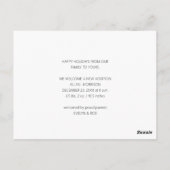 CHRISTMAS BLESSINGS Feierliche Geburtsankündigung Postkarte (Rückseite)