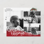 Christmas Blessings Feiertagspostkarte (Vorne/Hinten)