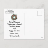 Christmas Blessings Feiertagspostkarte (Rückseite)