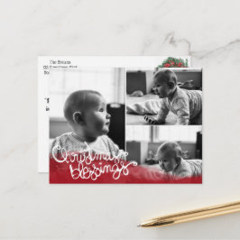 Christmas Blessings Feiertagspostkarte